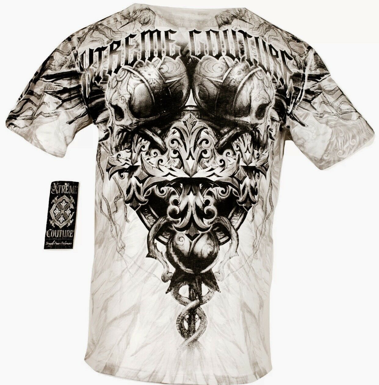 XTREME COUTURE GENOCYBER Men's T-Shirt White/Black | fashion brand sale