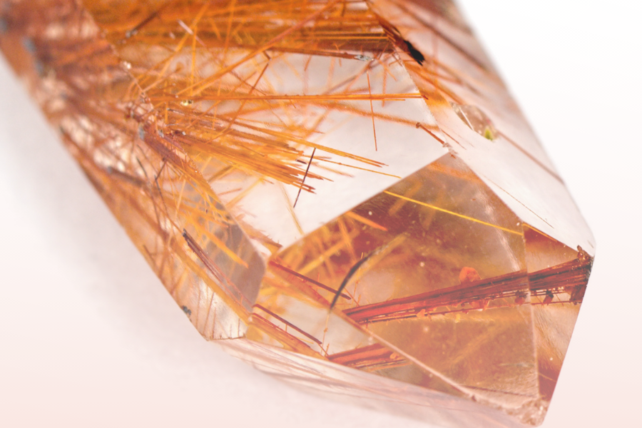 rutilated quartz healing properties are attributed by its "Angel Hair" inclusion