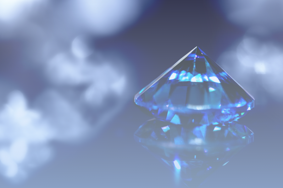 faceted sapphire