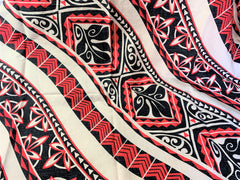 Tapa (Barkcloth) red black natural