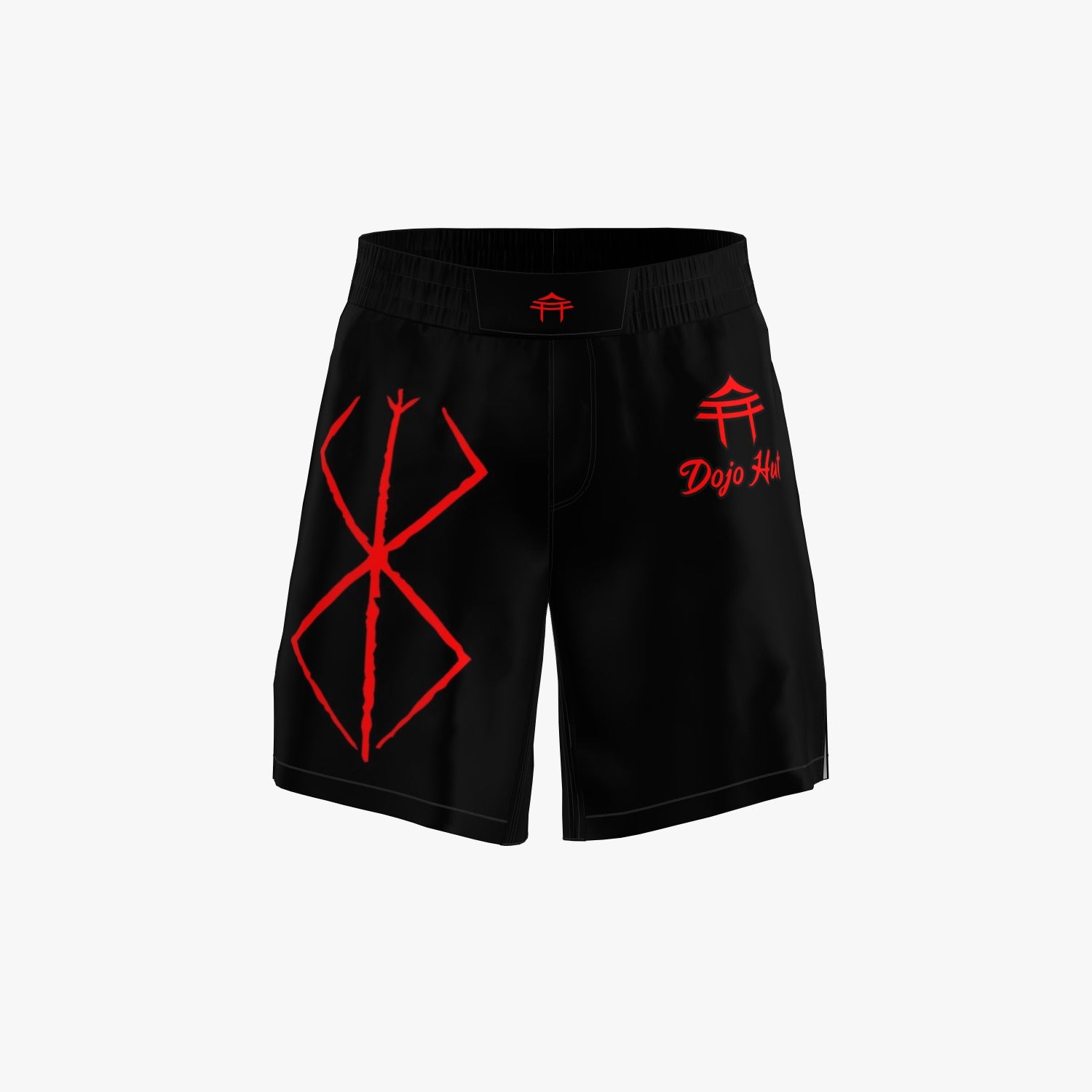 SHIPPUDEN AKATSUKI MUAY THAI SHORTS (BLACK)