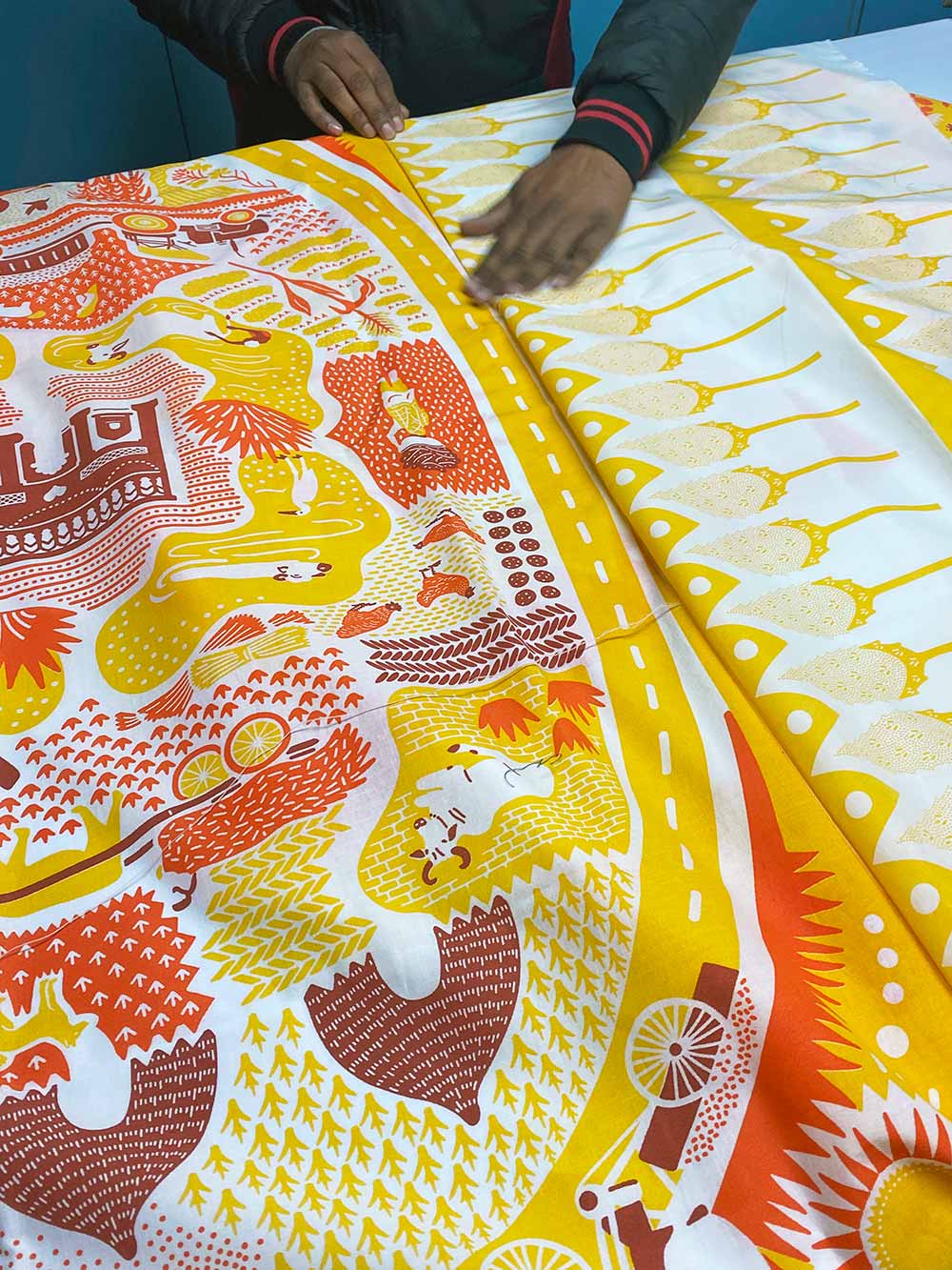 Making Safomasi x The Printed Peanut Baby Quilt