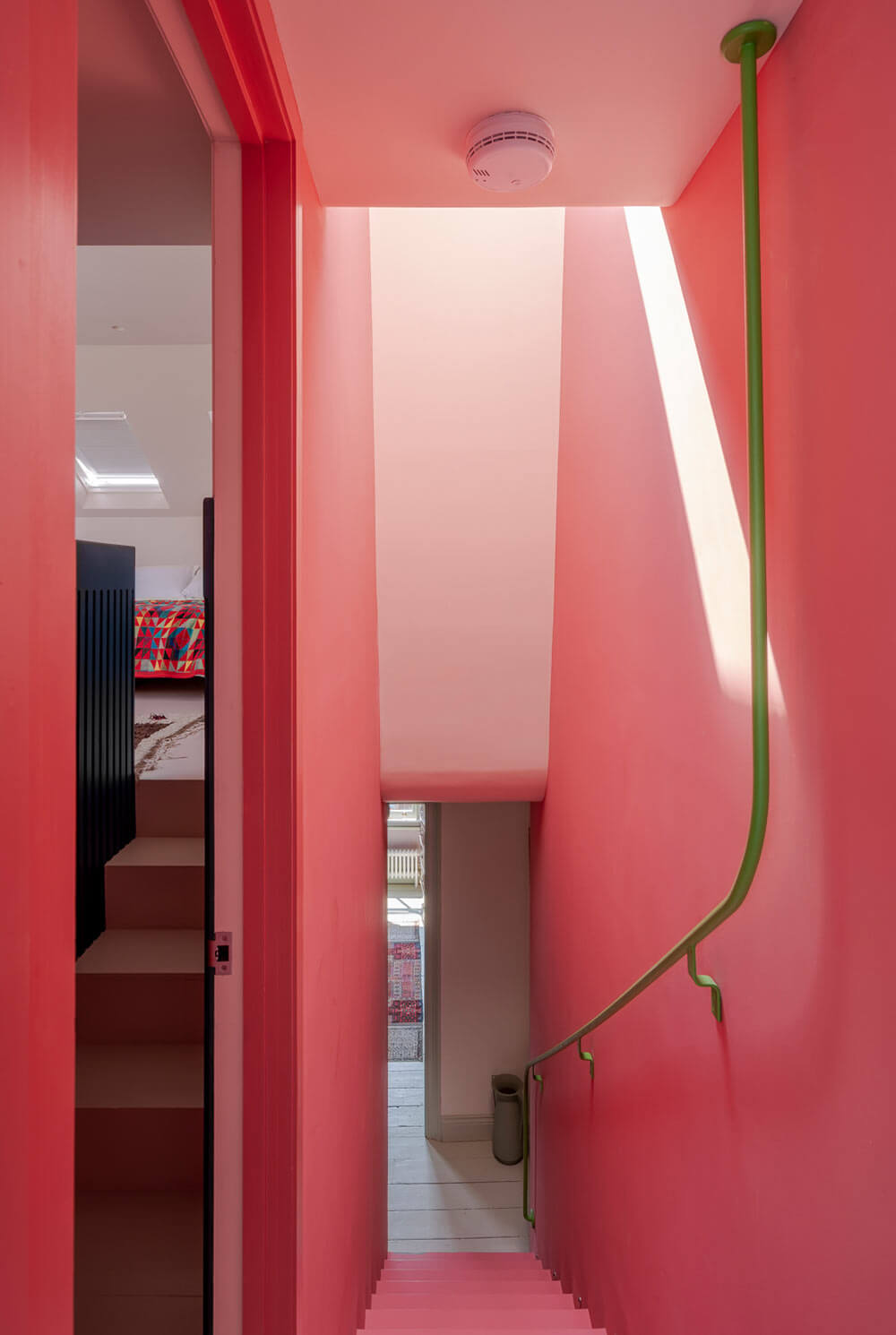 Pink Hallway in the Home of Gwen and Patricia, from the book The New Colourful Home