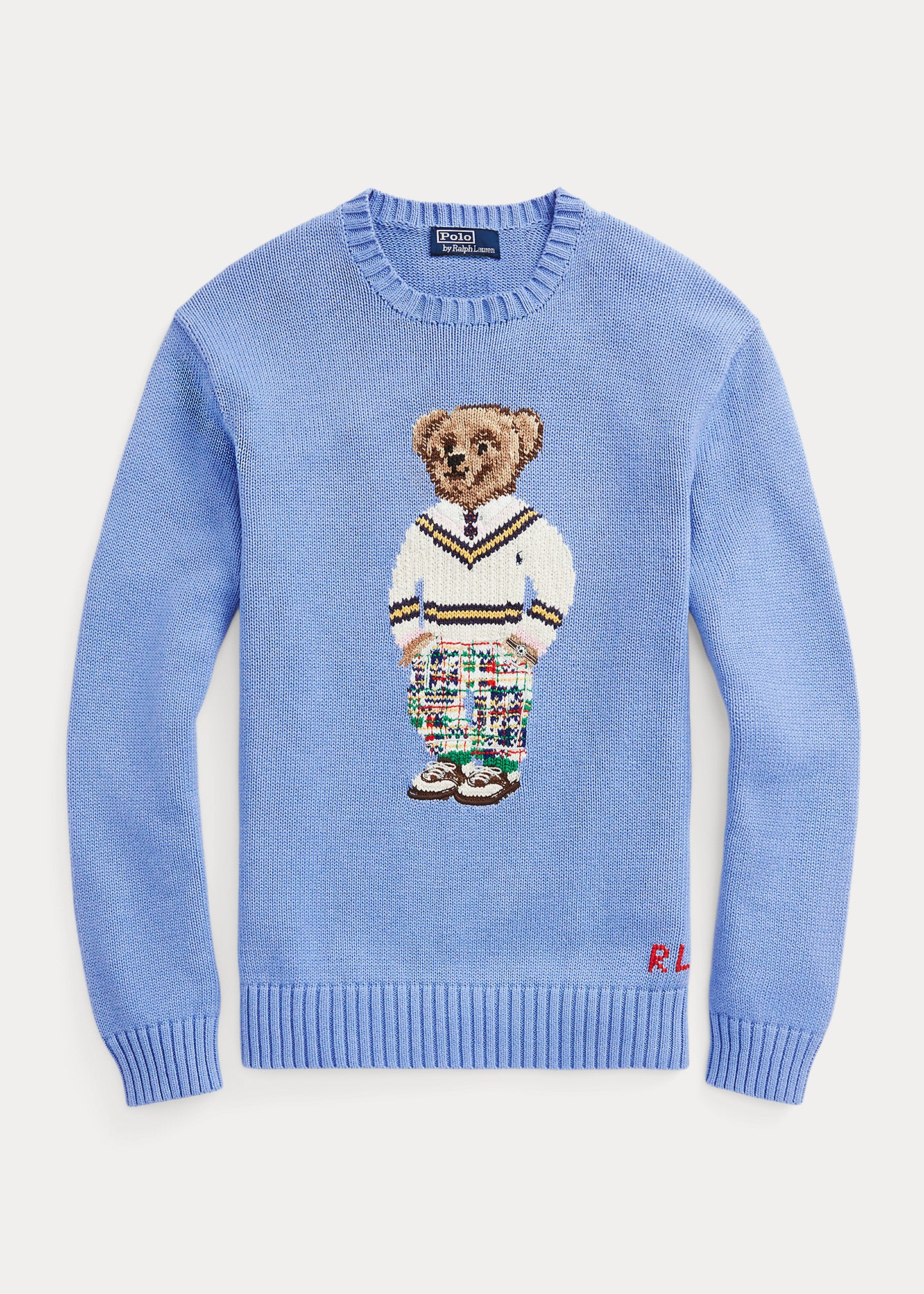 Ralph Lauren Polo Bear Cotton Sweater - Soft Royal - Trevor Furbay Bespoke