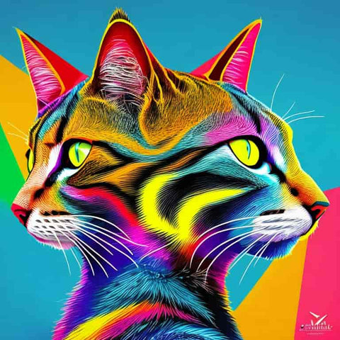 Gato bengalí de colores