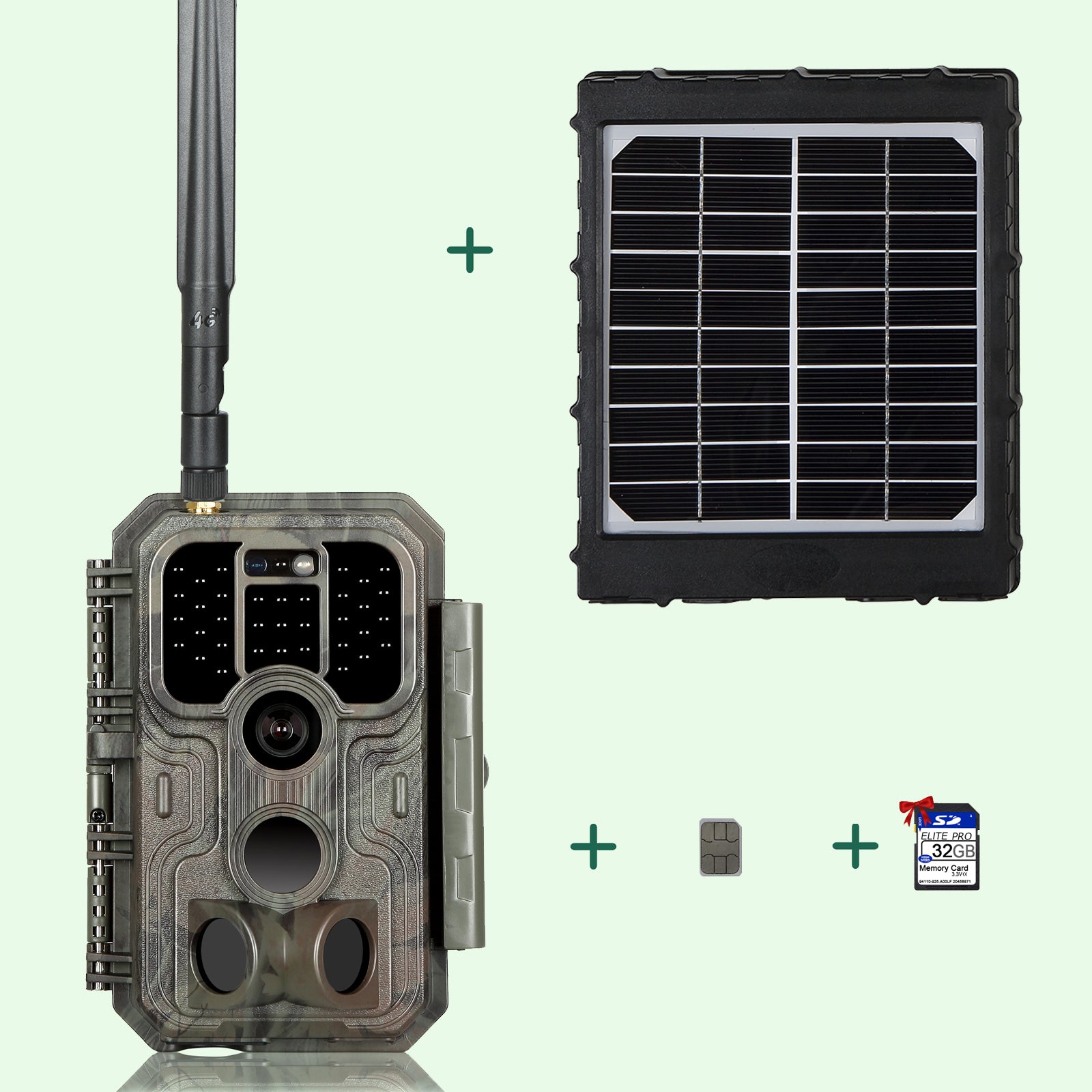 Solarpanel 2 günstig Kaufen-Bundle 4G LTE Wildkamera Wildtierkamera Jagdkamera 32MP mit SIM-Karte und 32GB Speicherkarte und Solarpanel-Kits A390G Rot. Bundle 4G LTE Wildkamera Wildtierkamera Jagdkamera 32MP mit SIM-Karte und 32GB Speicherkarte und Solarpanel-Kits A390G Rot <![CDATA