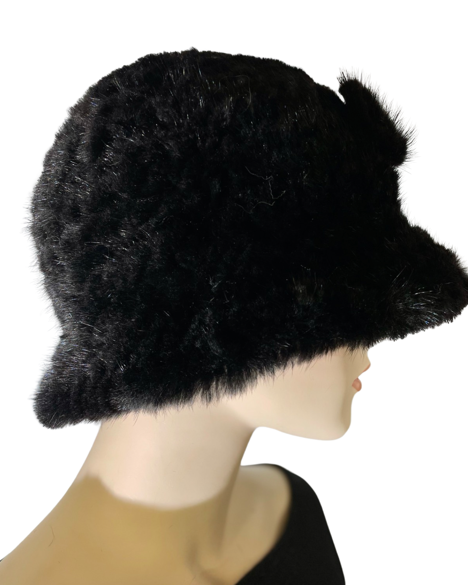 KNITTED MINK FUR SECTIONS & FOX FUR POM-POM BEANIE, HAT – The Real Fur Deal