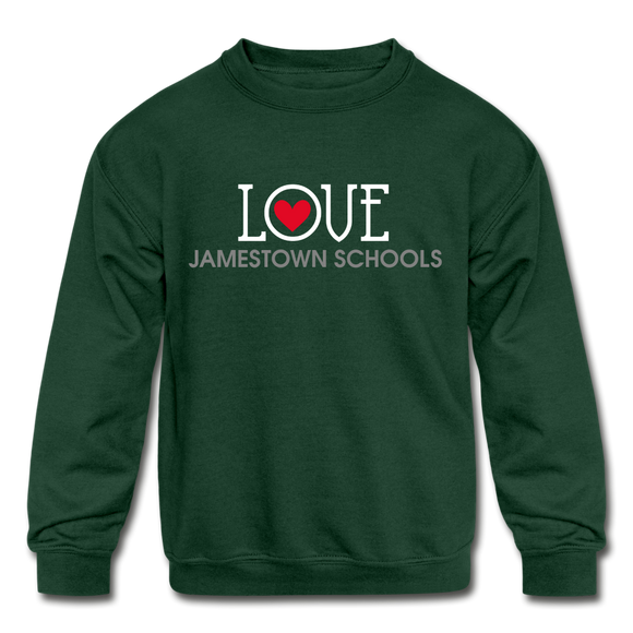 JS Kids' Crewneck LOVE Sweatshirt - forest green