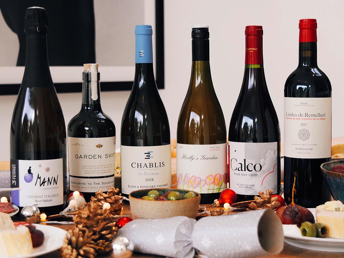 A selection of festive wines, perfect for the Christmas season