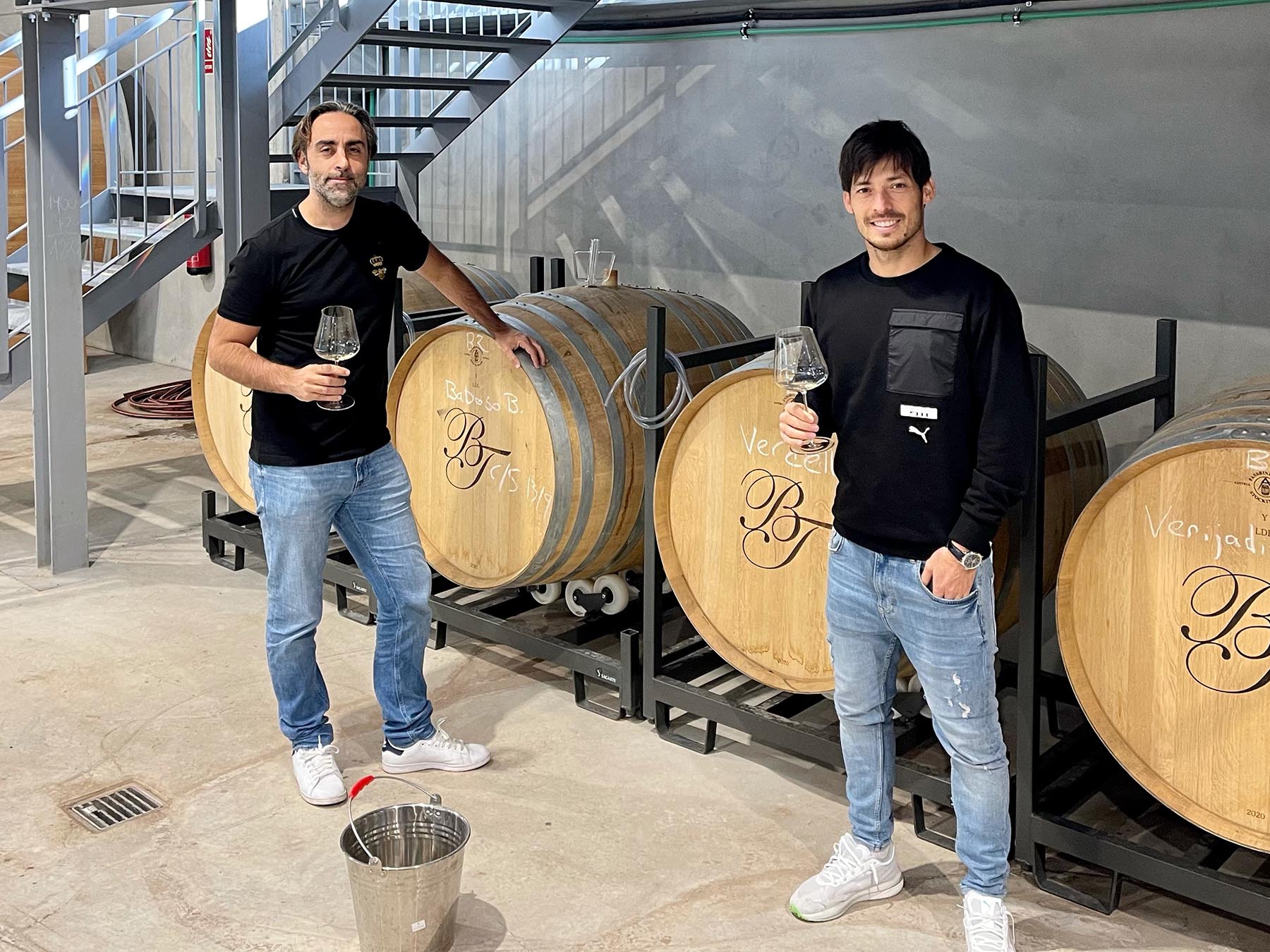 Jonatan & David in their new winery at Bodegas Tameran