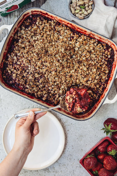 Croustillant aux fraises et graines de chia