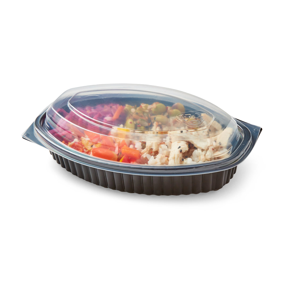 20 x 520 ml (18.3 ounce) Microwavable Meal Prep Hot Food Containers & Lids (207mm x 143mm x 59mm)