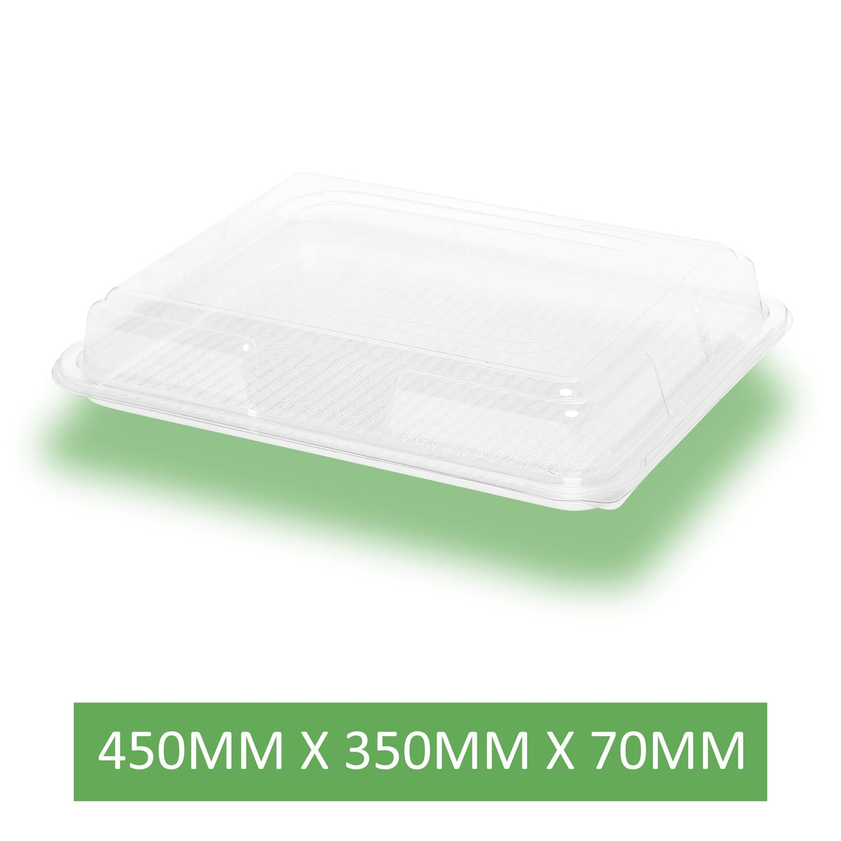 30 x Clear Base Platter & Lids Combi Set (10 Large, 10 Medium, 10 Small)