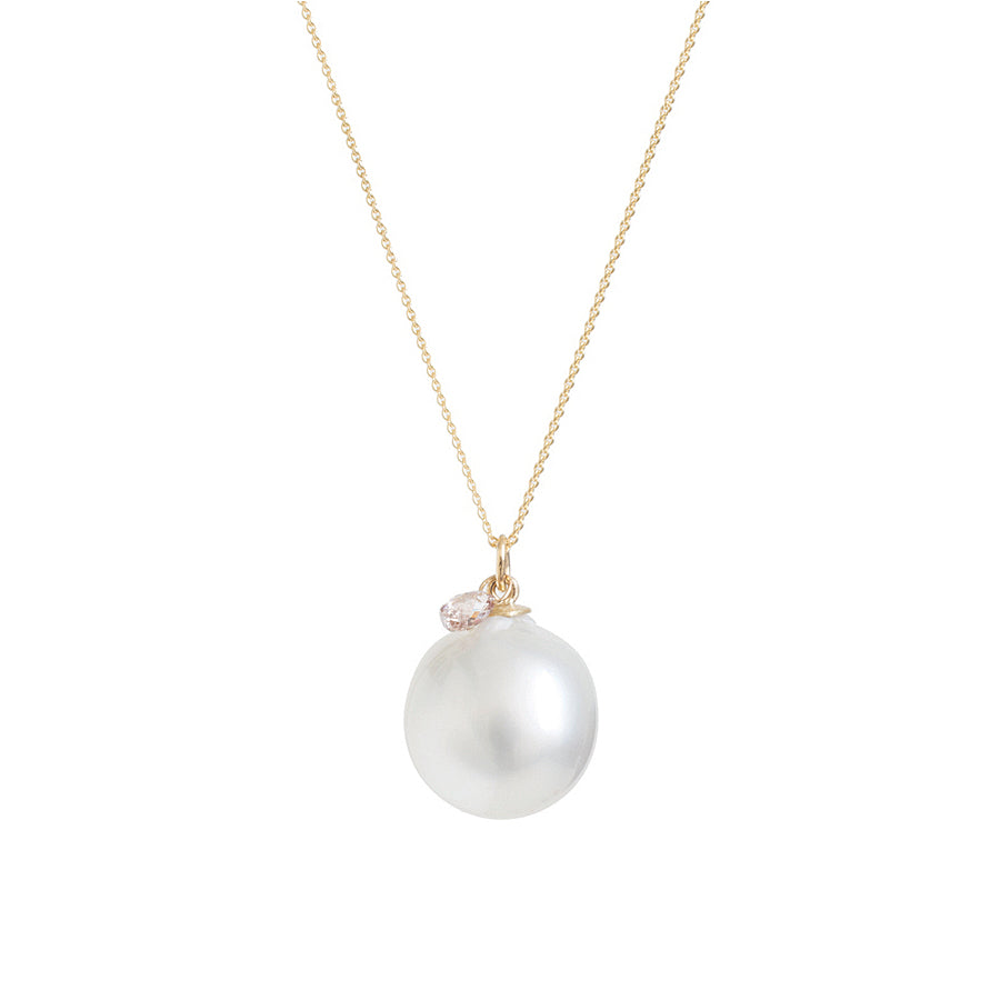 Galaxy South Sea pearl pink diamond Necklace