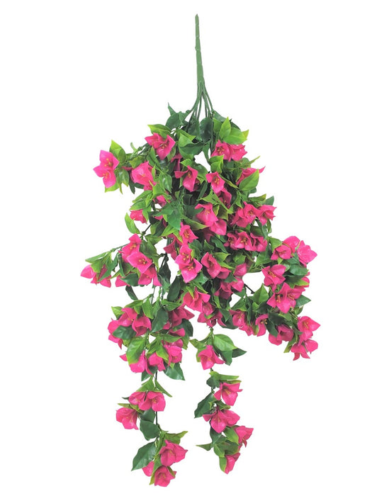 Artificial Hanging Bougainvillea Plant (Pink / Lilac) UV Resistant 90c ...