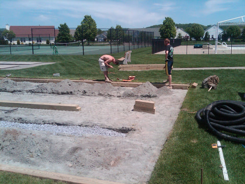 Repairing bocce court