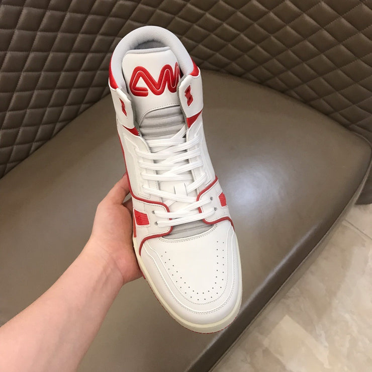 LV Mid-Top Basketball Shoe - Red/White