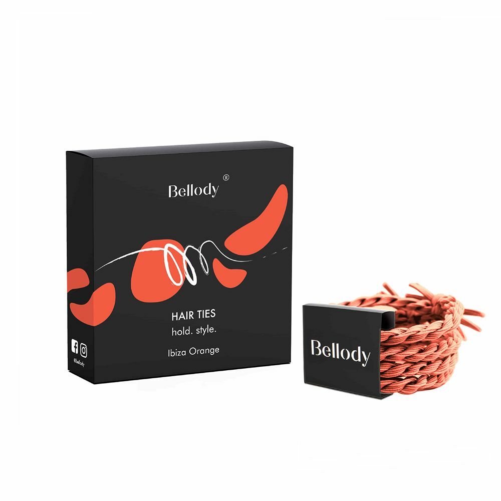 Elásticos para Cabelo  ibiza orange (4 uds)