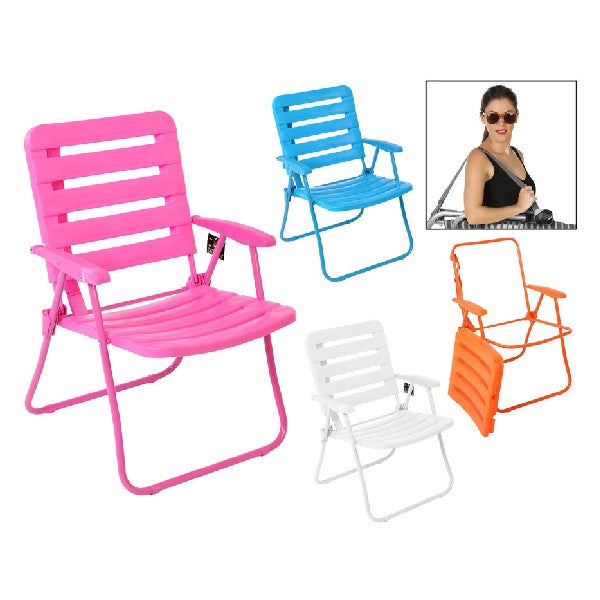 Cadeira de Praia PVC Aço (60 x 56 x 84 cm)