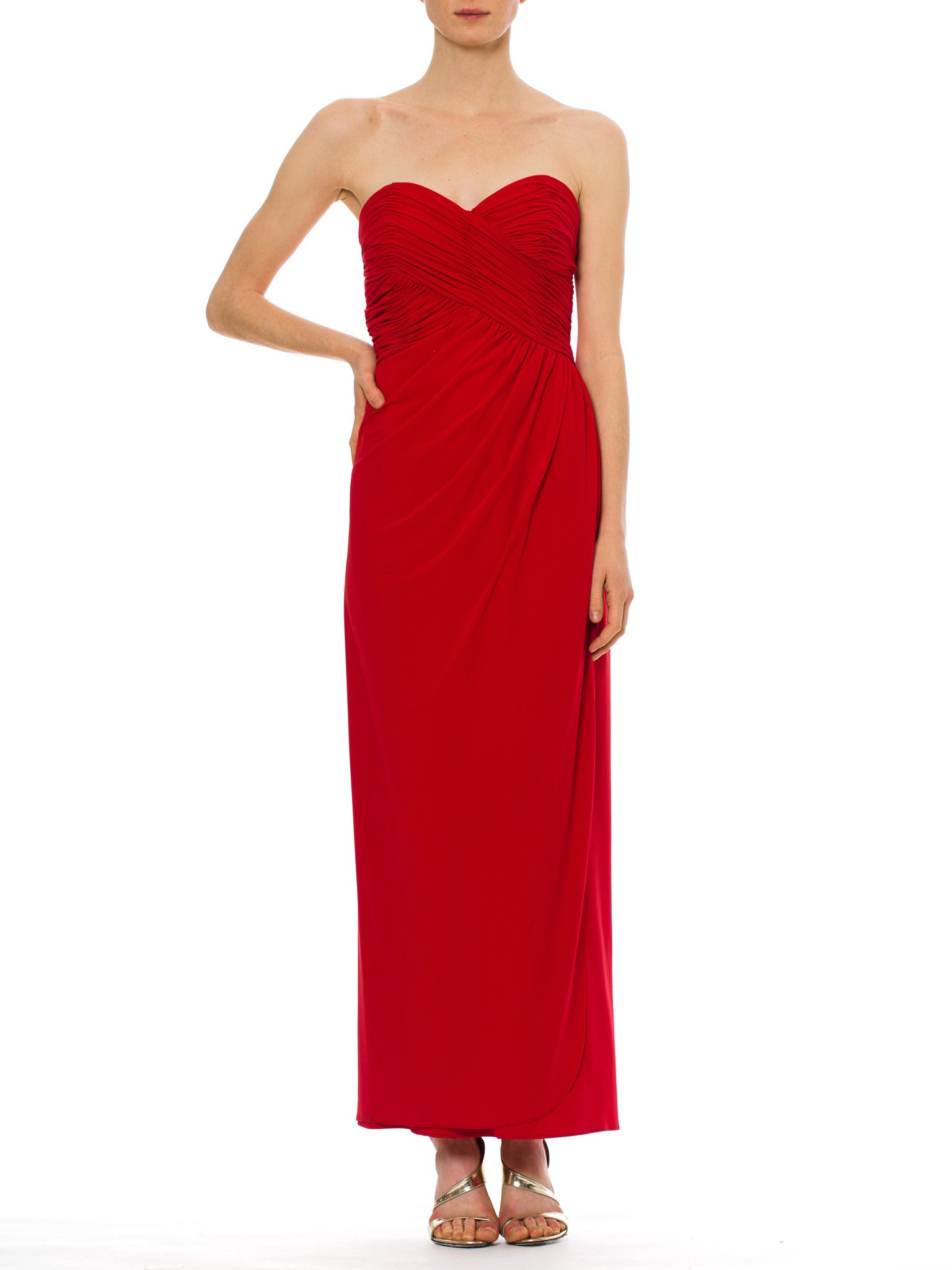 Glamorous 1980s Scarlet Red Vintage Fred Hayman Gown – MORPHEW