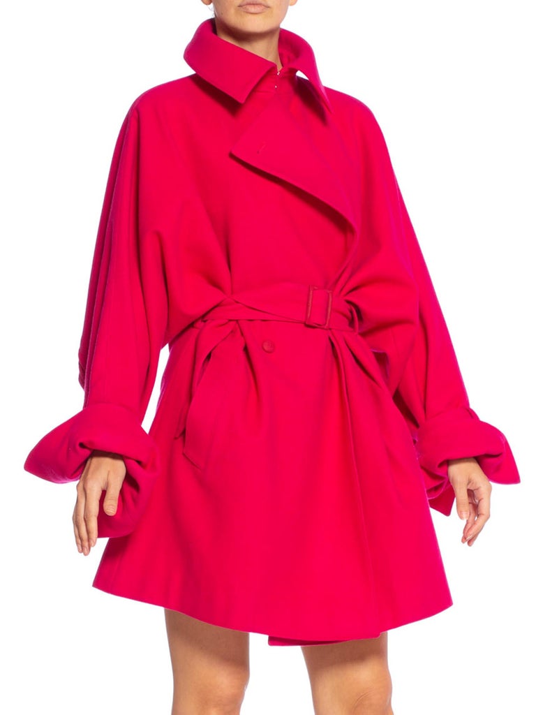 hot pink long coat