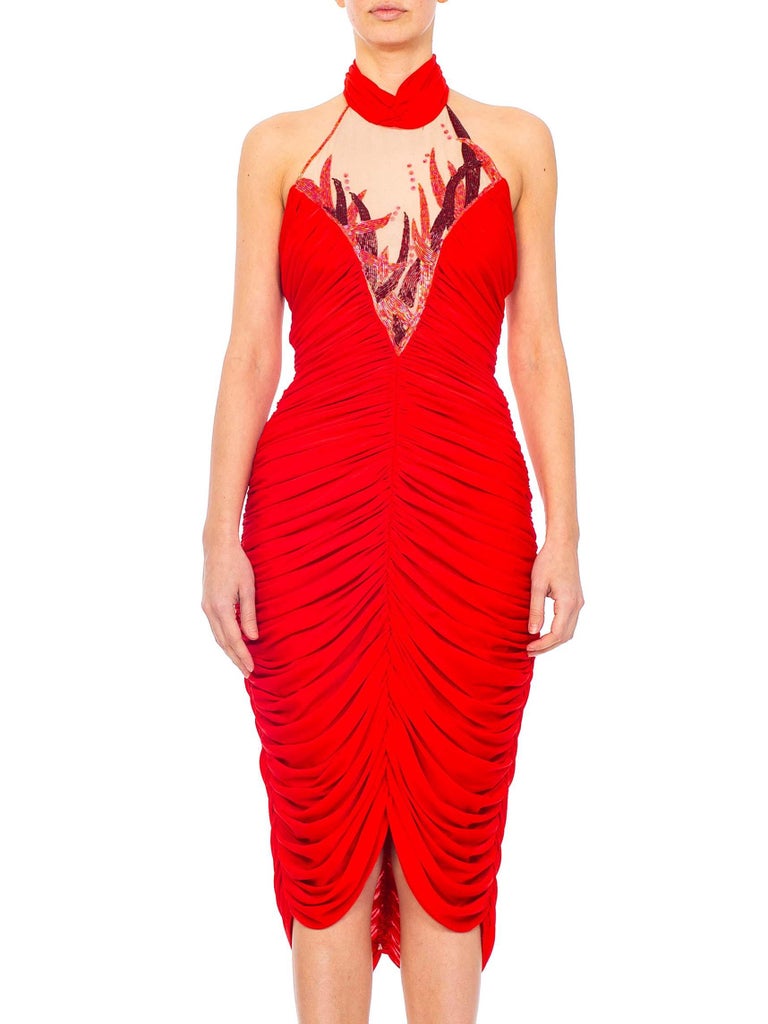 red disco dress