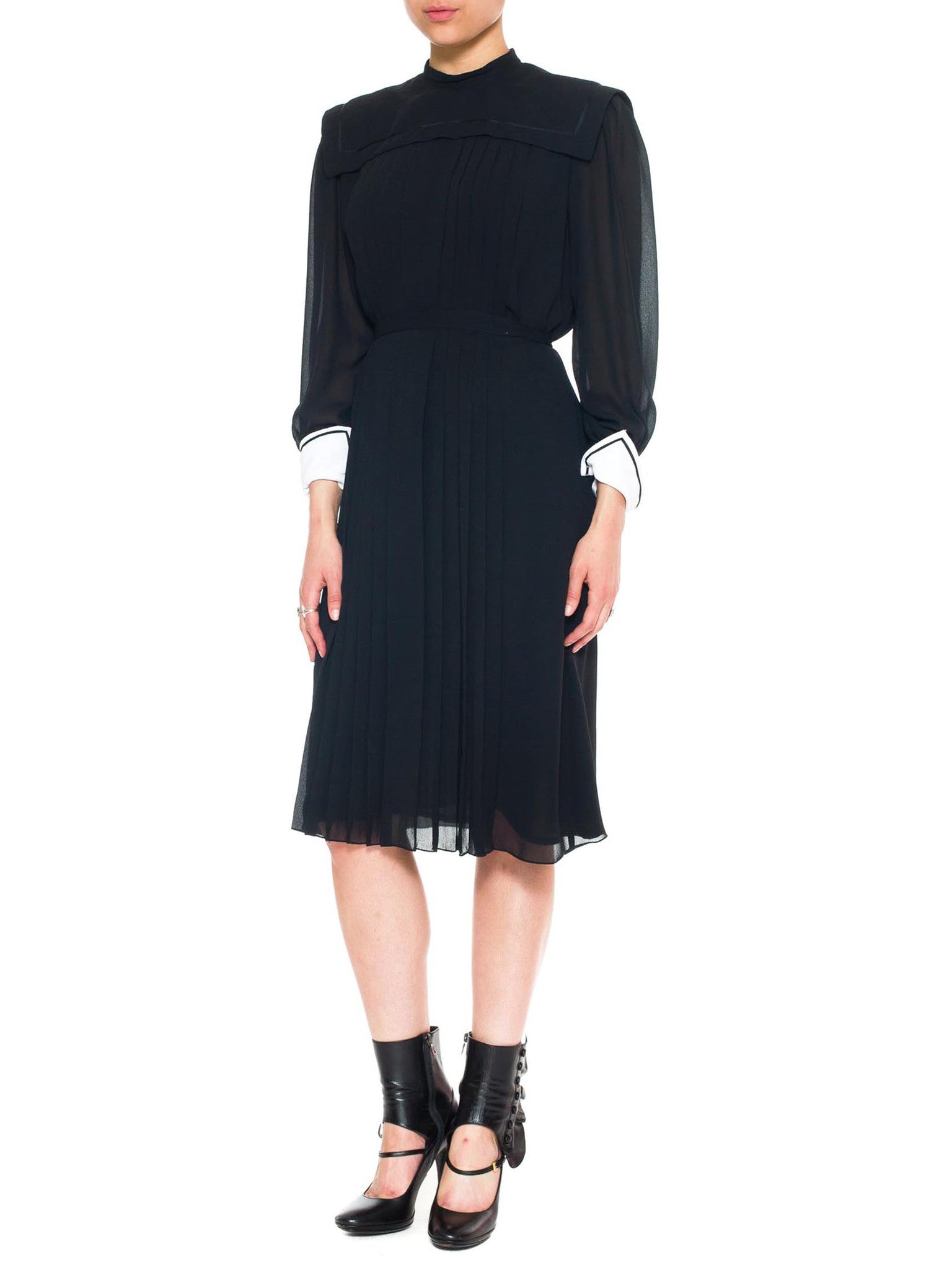 1980s Pleated Pierre Cardin Silk Dress – MORPHEW