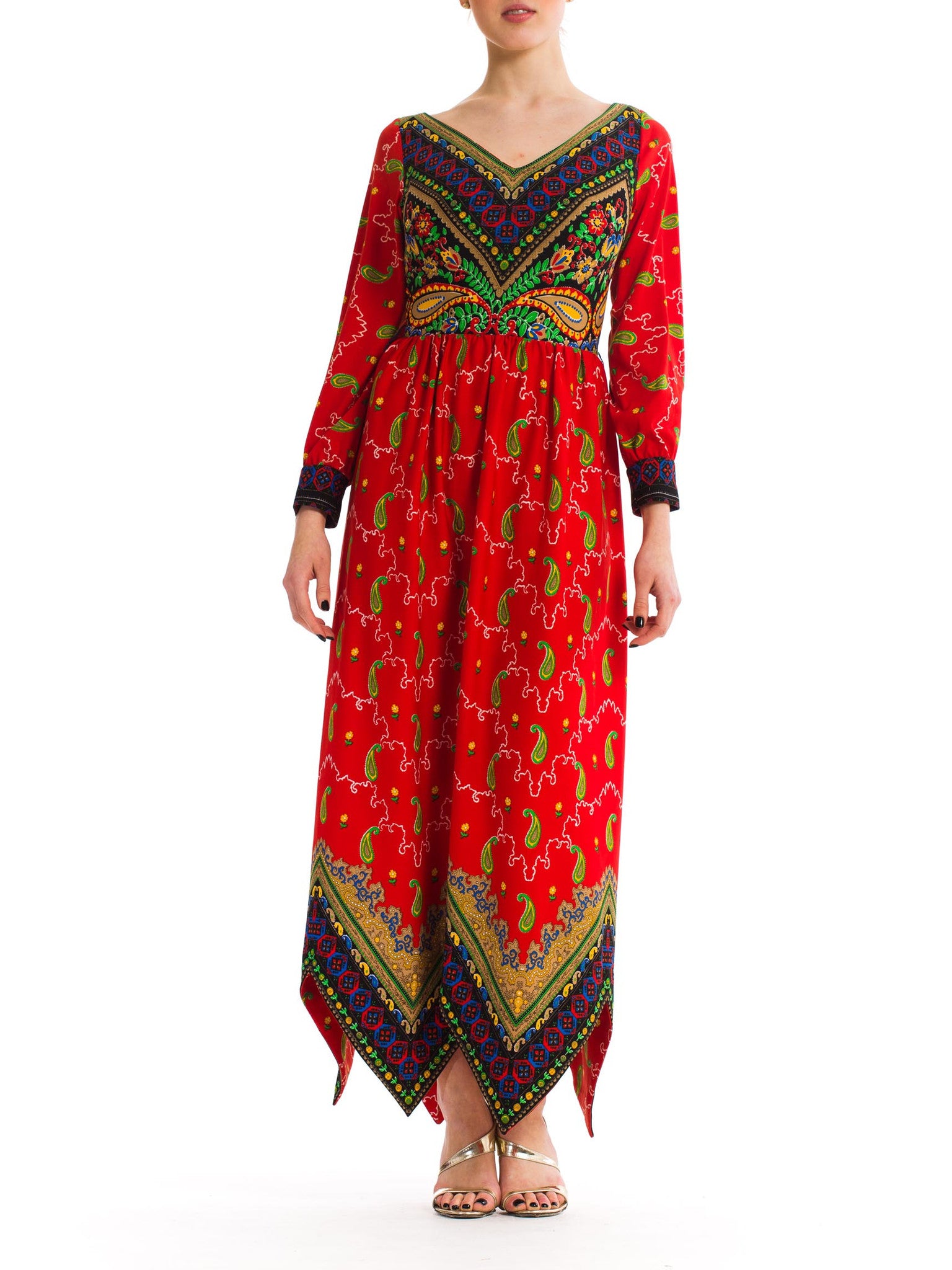 Opulently Colorful Vintage 1970s Ethnic Paisley Print Dress – MORPHEW
