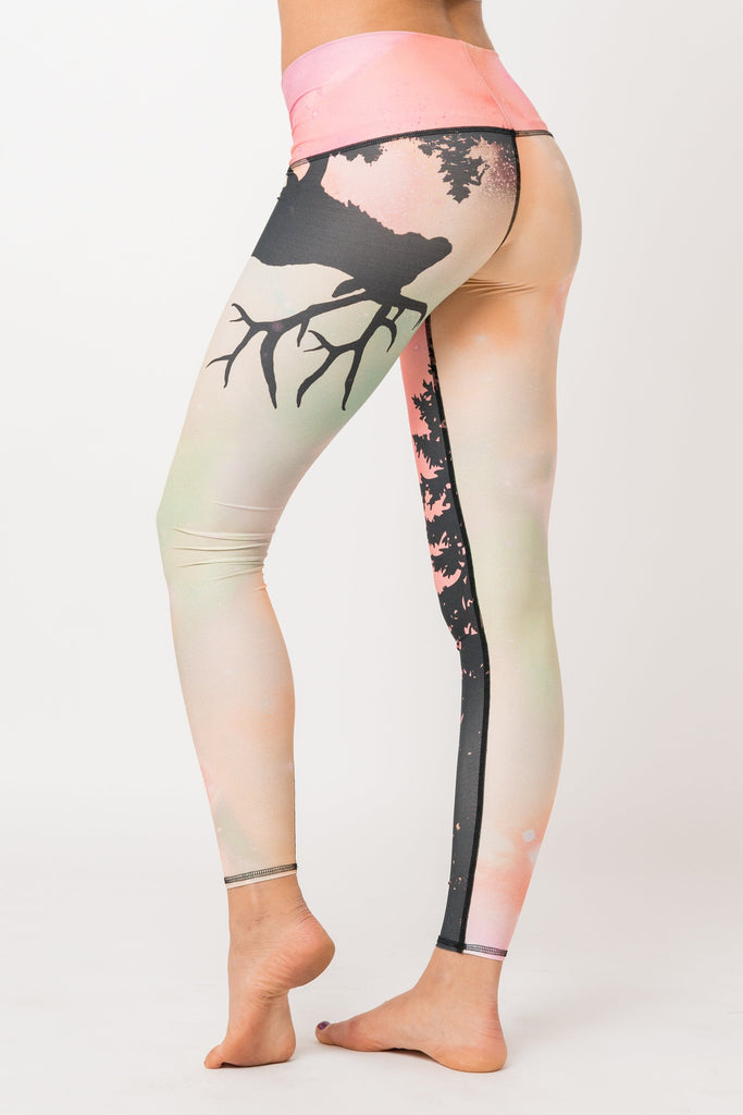 Rainbow Moon Hot Pant by teeki - womens yoga leggings bottoms