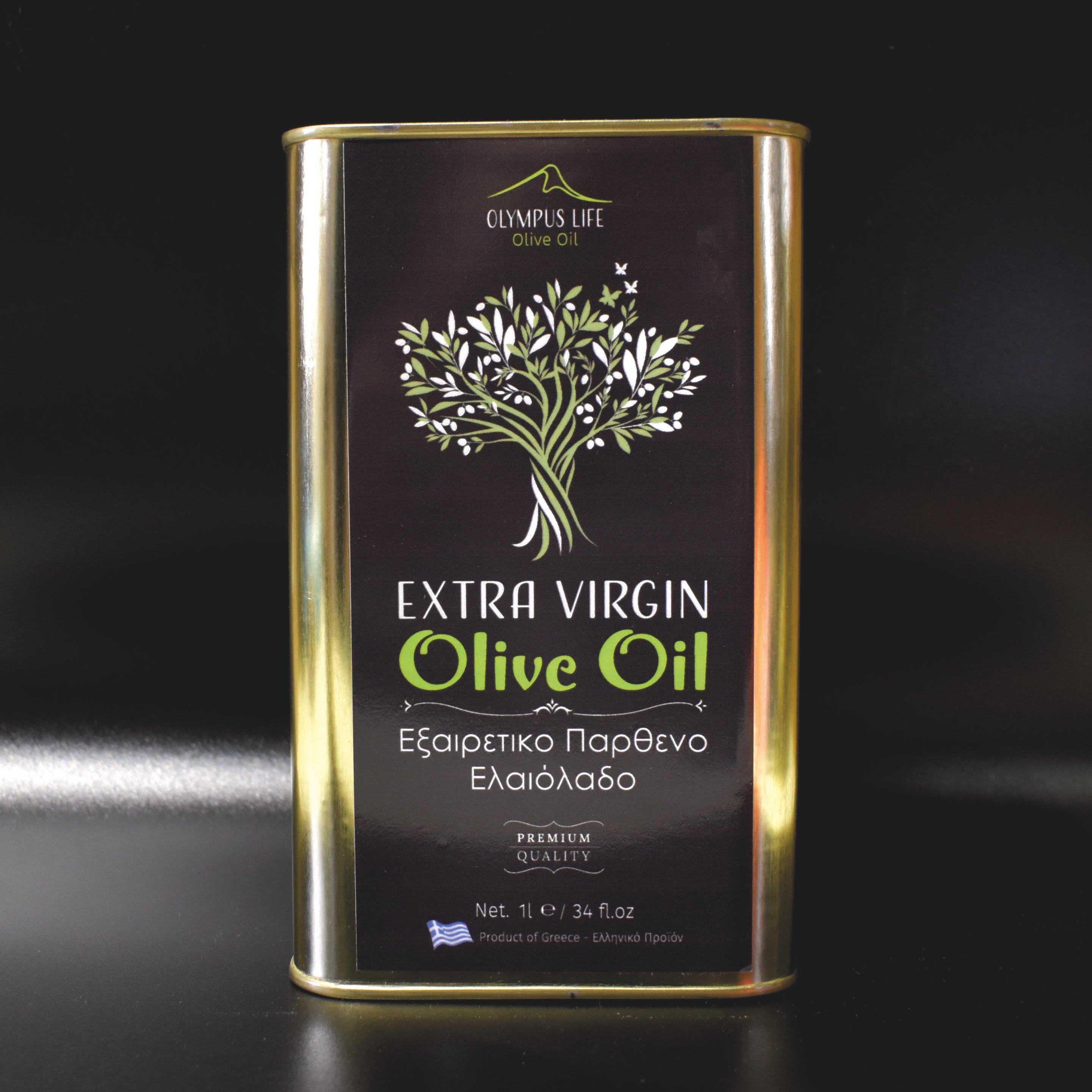 Greek Extra Virgin Olive Oil 1l from the First Cold Pressing of Olives