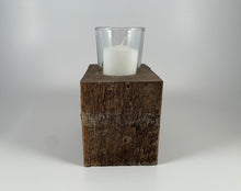 Load image into Gallery viewer, Vintage Wood Block Candle Holders
