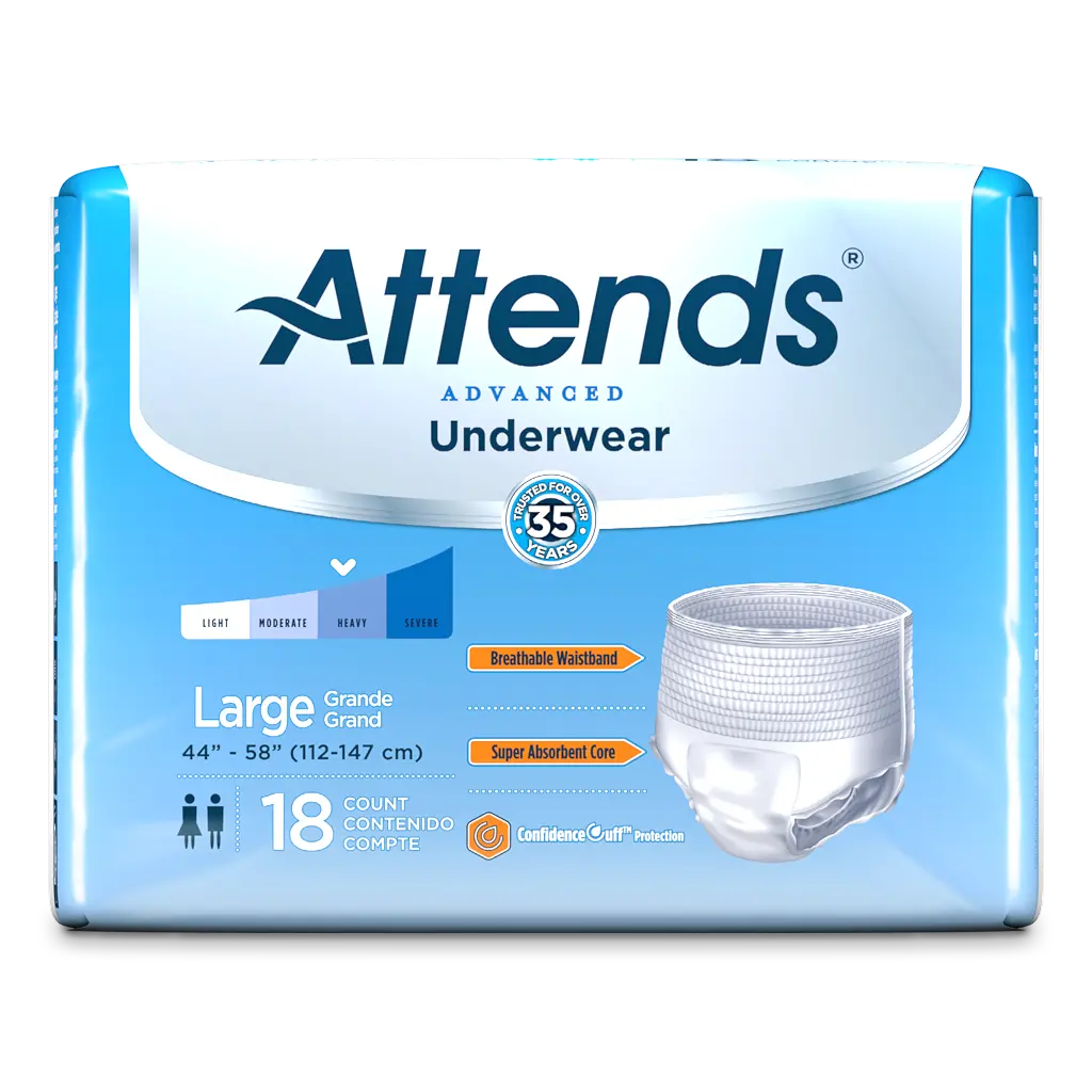 Attends Discreet Disposable Underwear Female Pull On With Tear
