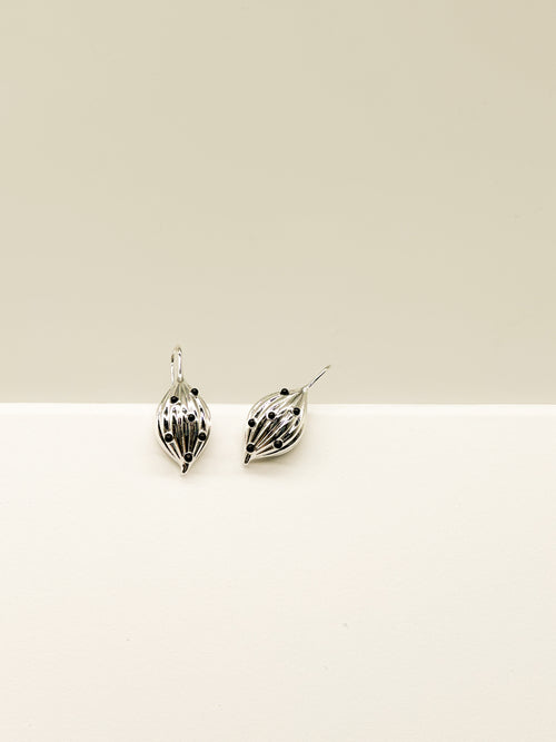 JWS Black Dots hoop earring