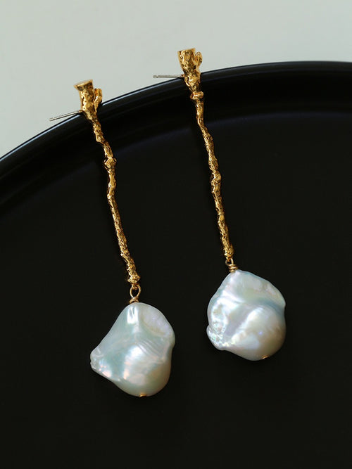 JWS Baroque Pearl Tree Branch Earring