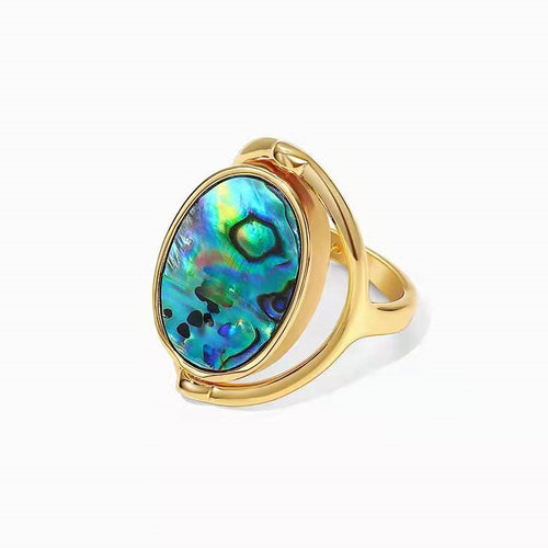 Abalone Shell Reversible Ring