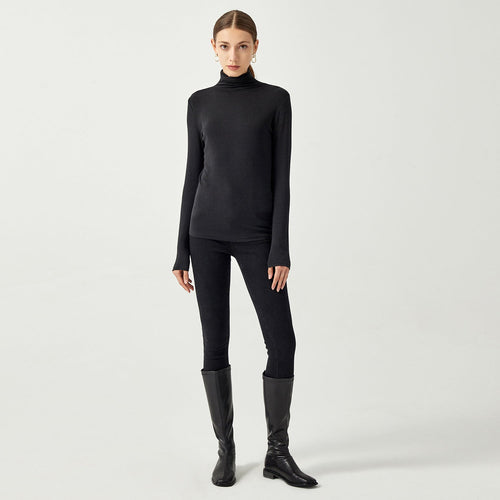 Eliano Wool Soft Turtleneck Top