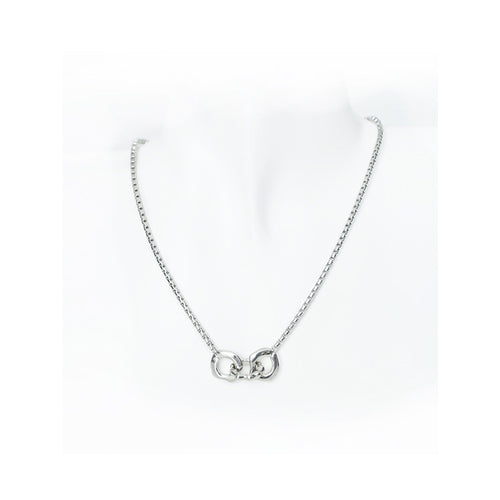 Triple Chain Hook Silver Necklace