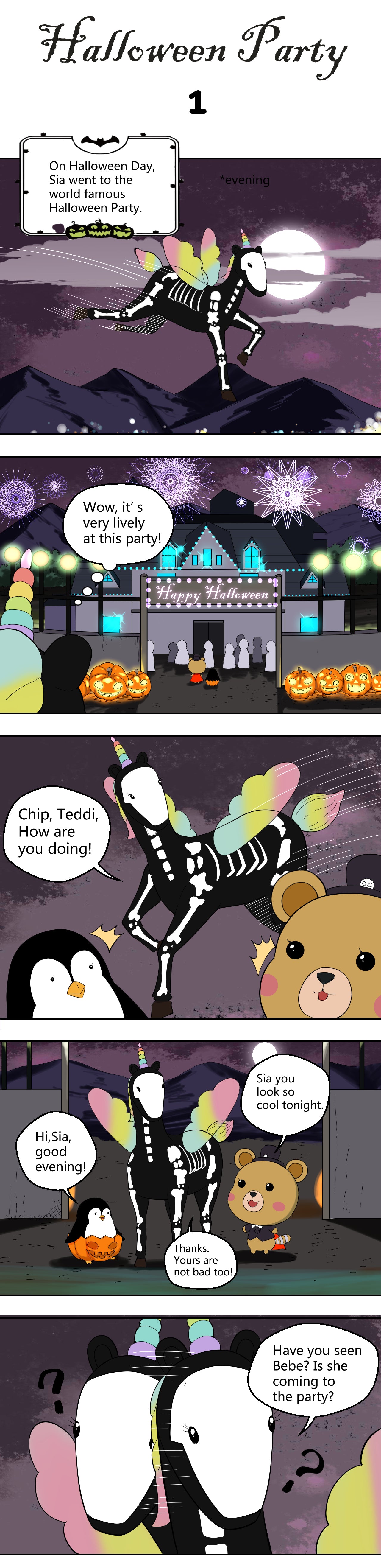 Halloween Party Magic Globe Comic