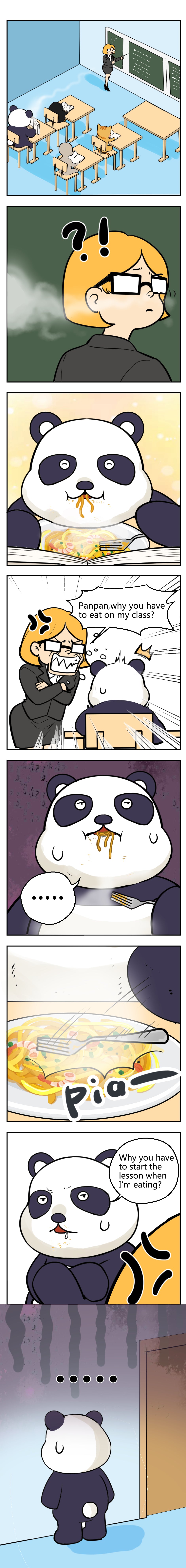 magic buddies comic short panpan eating in the class comic cartoon