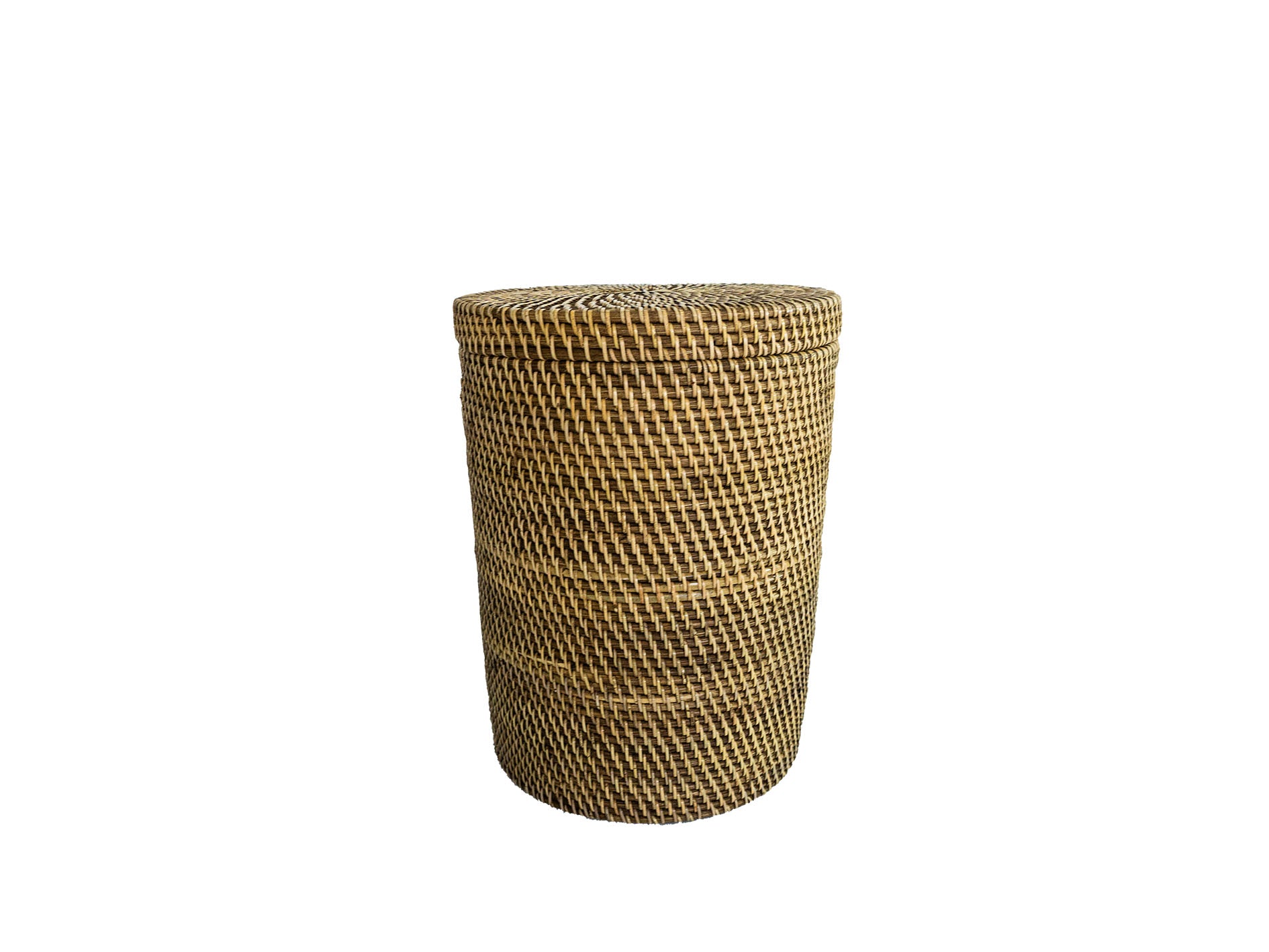 Dieser Wäschekorb Aus Massivem Rattan In Fester Form Ist