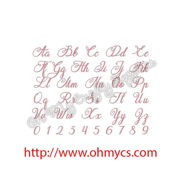 Flamingo Embroidery Font (BX Included) | Oh My Crafty Supplies Inc.