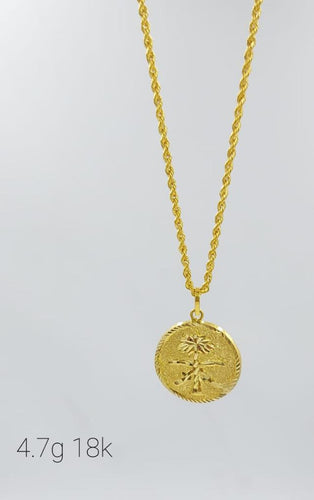 21K Saudi Gold Necklace With Saudi Logo 4.9 Grams (TX3374)