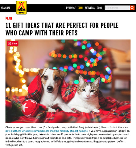 Koa Blog 11 GIFT IDEAS THAT ARE PERFECT FOR PEOPLE WHO CAMP WITH THEIR PETS