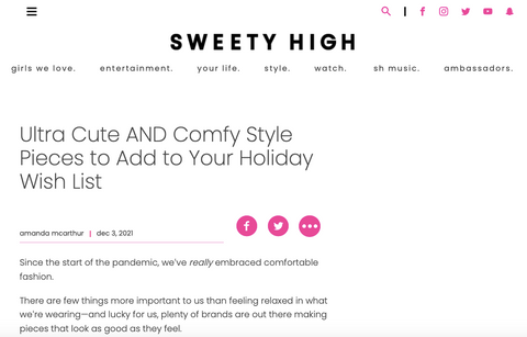 Sweety High Ultra Cute AND Comfy Style Pieces to Add to Your Holiday Wish List