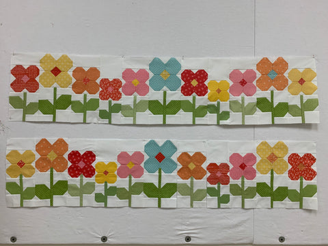 November 2020 Row Quilt - Flower Row Assembled