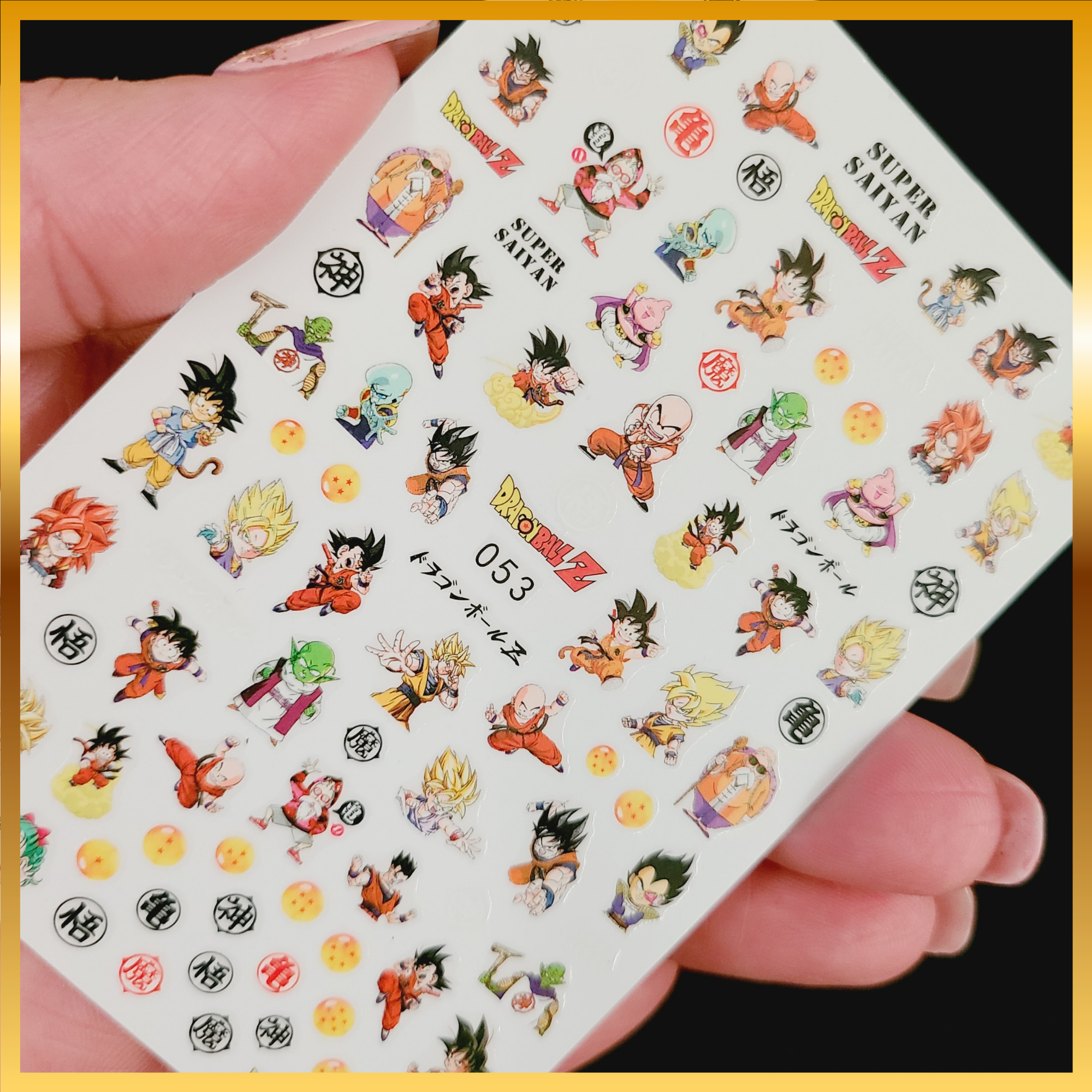 Anime Nail Stickers Dragon Ball Z Nail Decals Super Hero Nail De Kristhian S