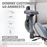 Dowinx 6668 Gaming Chair Breathable Fabric Office Chair with Footrest ...