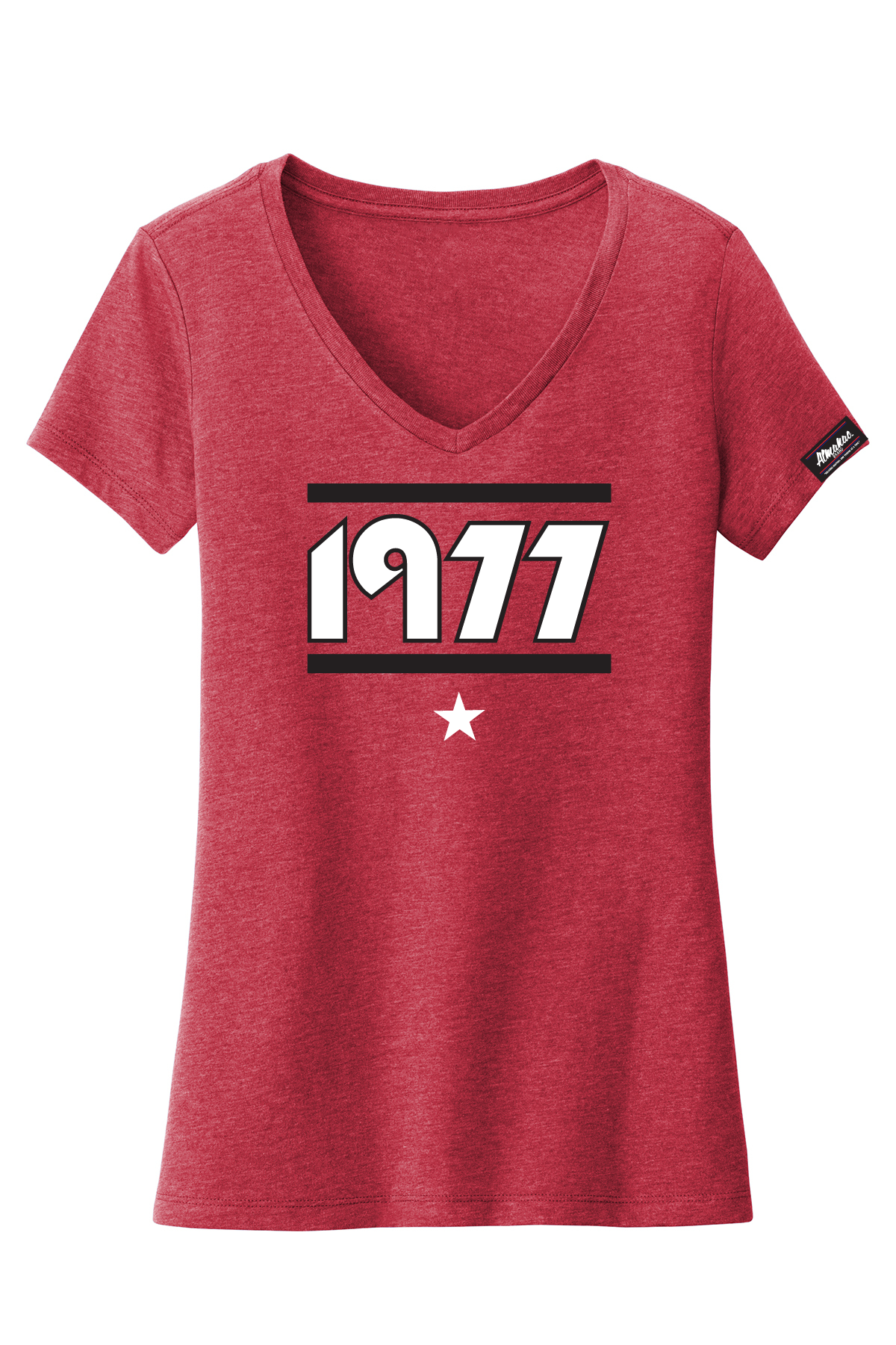 1977 Portland Women's V-Neck Tee.