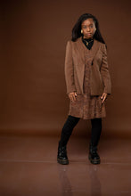 Load image into Gallery viewer, Brown Sparkle Dress + Blazer

