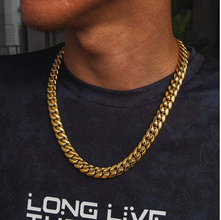 6mm Mens Lobster-Lock Rope Chain 14k Gold Plated – Monal Jewellery